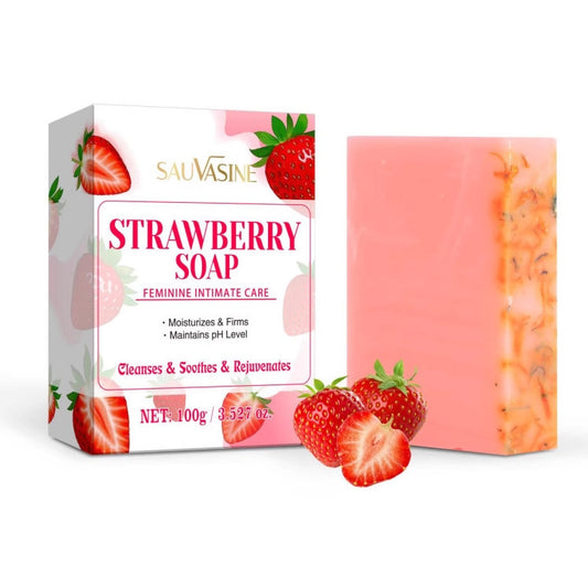 Strawberry Soap - Natural Moisturizing Body & Face Cleansing Bar