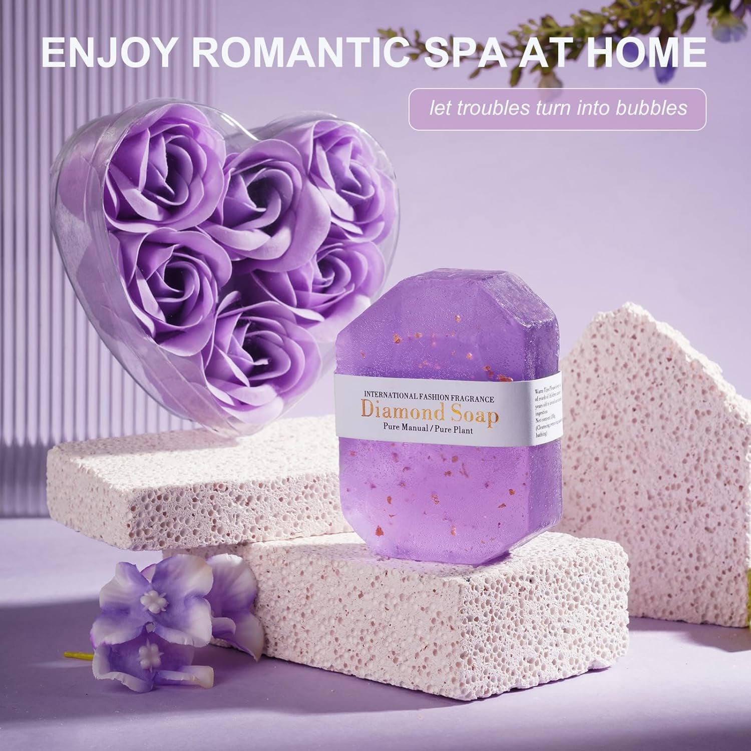 Mother'S Day Gifts for Wife Mum Women,Her,Girlfriend,Sister, Happy Birthday,Purple Relaxing Spa Gifts Baskets W/ Blanket,Get Well Self Care Gifts, Wife Mother Day Gifts Baskets for Women Mum Grandma