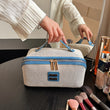 Kosmetiktasche mit Retro-Fliesen, große Kapazität, tragbar, tragbar, Kosmetik