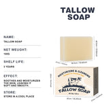 Tallow Soap - Natural Moisturizing Traditional Cleansing Bar 120g