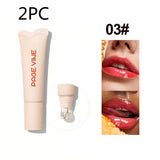 4-Color Brightening Lip Balm - Moisturizing & Exfoliating Long-Lasting Lip Care