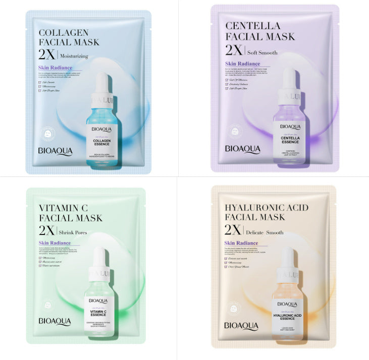 Face Sheet Mask Collection - Vitamin C, Hyaluronic Acid, Centella & Collagen Masks