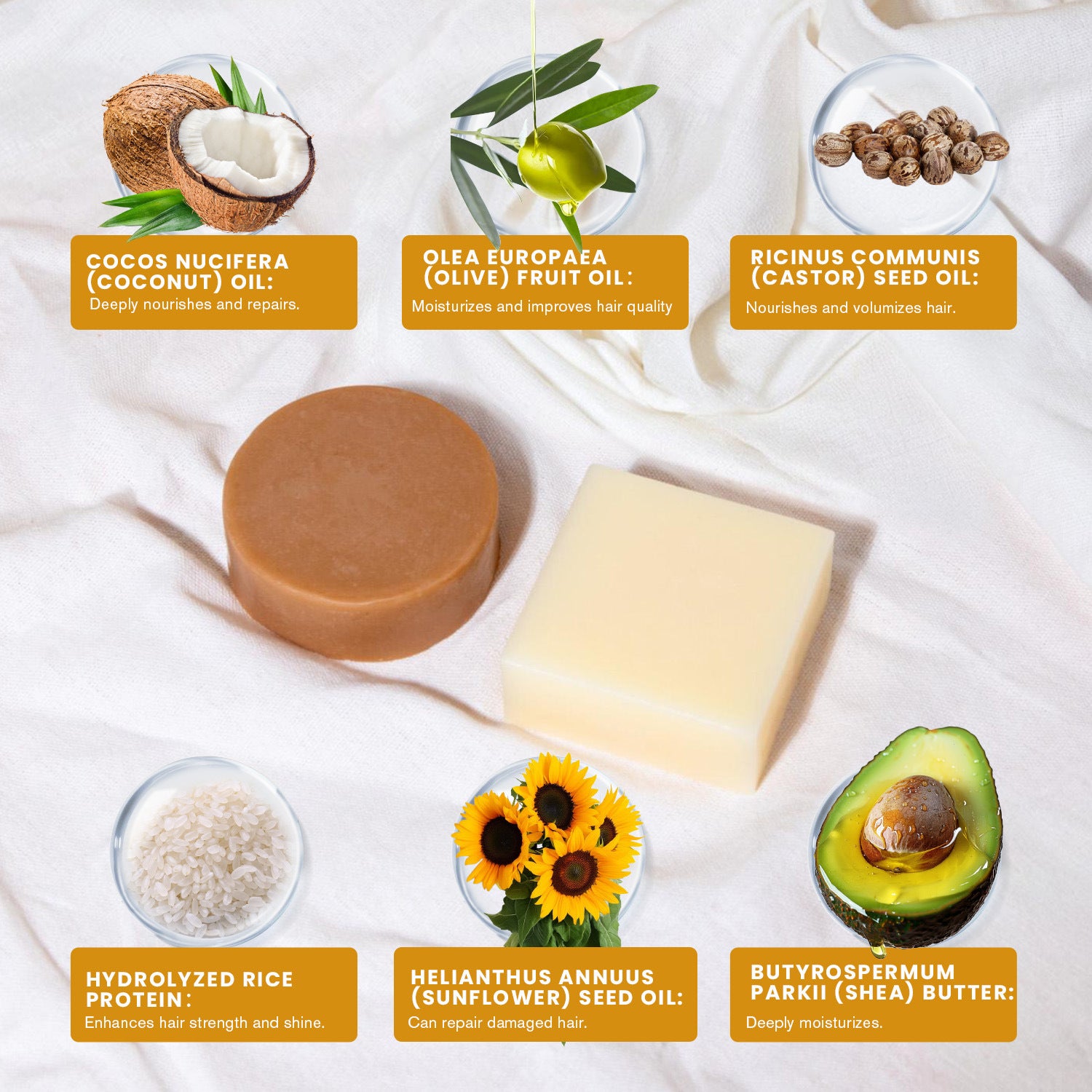 Shampoo Soap Set - Natural Hair Care Cleansing Bar Collection