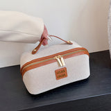 Kosmetiktasche mit Retro-Fliesen, große Kapazität, tragbar, tragbar, Kosmetik