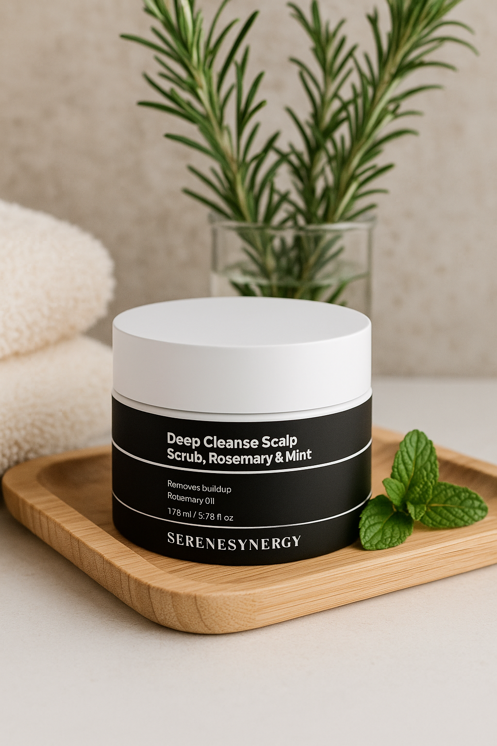 Deep Cleanse Scalp Scrub, Rosemary & Mint - Natural Hair Care