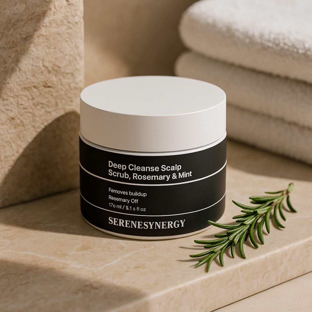 Deep Cleanse Scalp Scrub, Rosemary & Mint - Natural Hair Care
