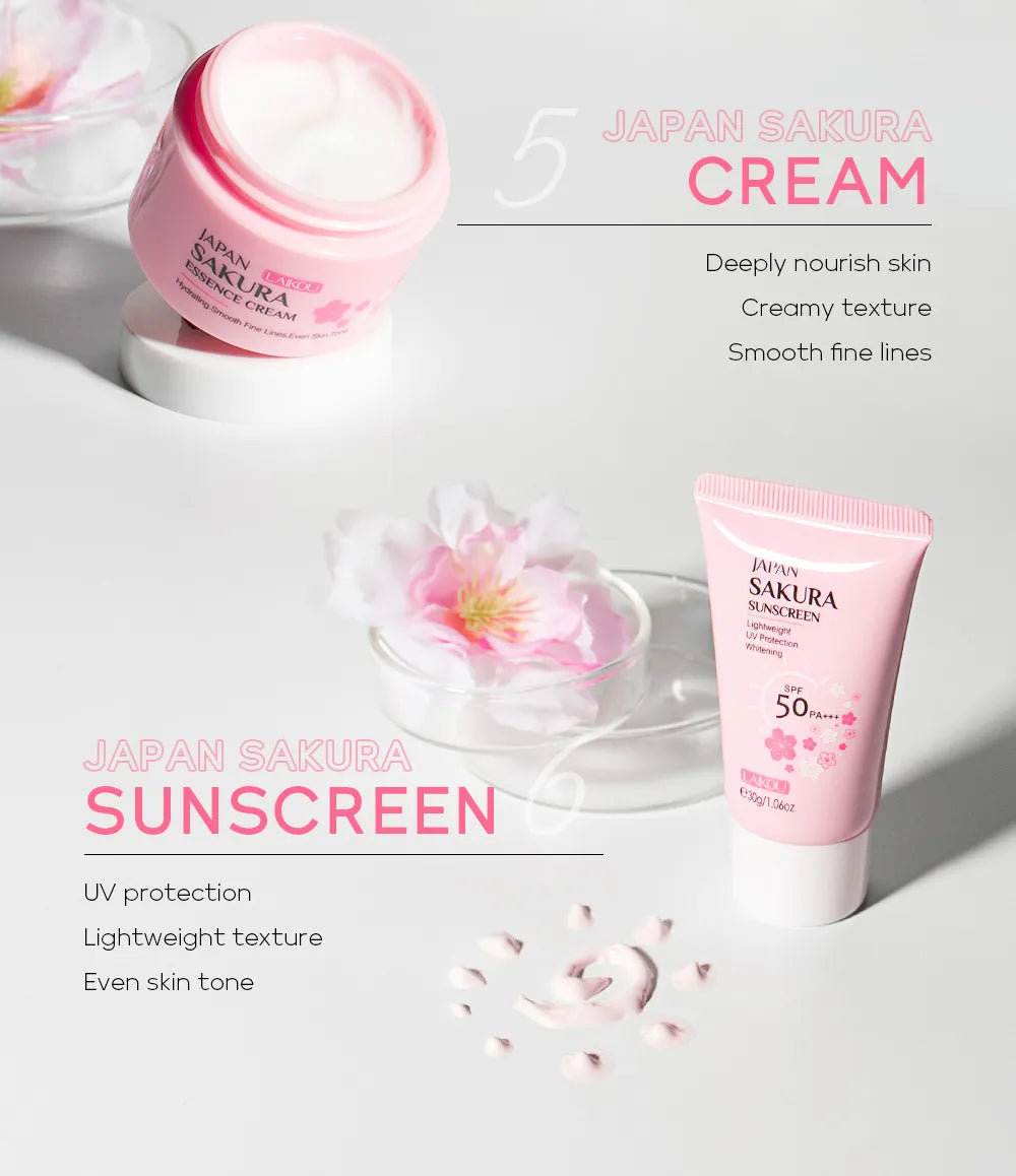 Japan Sakura Skin Care Set - Enhance Your Beauty