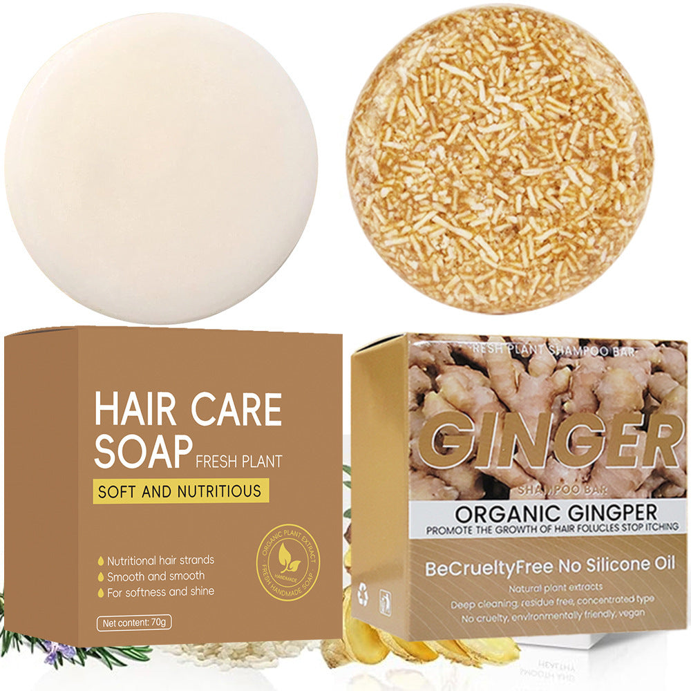 Ginger Coconut Shampoo Soap - Handmade Natural Hair Care Cleansing Bar